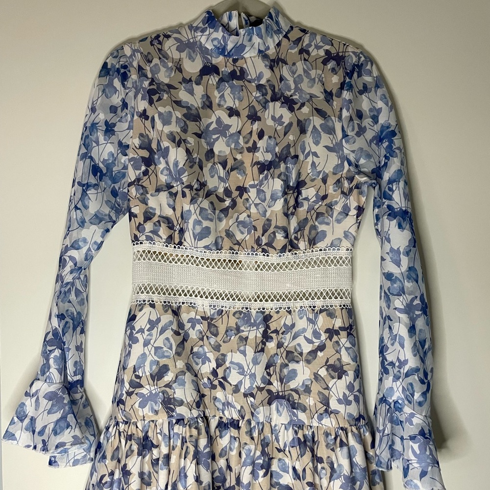 Pretty Little Thing high neck ruffle mini dress